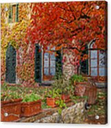 Tuscan Villa In Autumn Acrylic Print