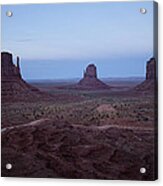 Twilight At Monument Valley Acrylic Print