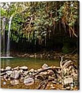 Twin Falls - The Beautiful And Magical Falls Along The Road To Hana In Maui Acrylic Print