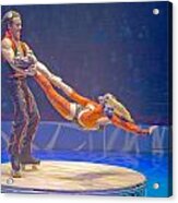 Twirling Circus Performer In Paris Circus Acrylic Print