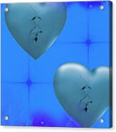 Two Hearts Together On Valentine's Day Acrylic Print