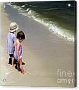 Two Kids At The Beach Acrylic Print
