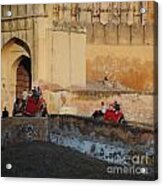 Jaipur - Amber Fort Climb Acrylic Print