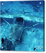 Underwater Plane Wreck Off Tahiti Acrylic Print