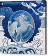 Unicorn In A Bubble Acrylic Print