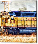 Up 3428 Rcl Locomotive In Color Acrylic Print