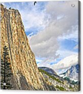 Upper Yosemite Fall And Half Dome Acrylic Print