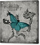 Variation Sur Un Meme Theme - S05 Butterfly Turquoise Acrylic Print