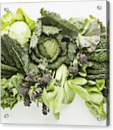 Variety Of Green Vegetables Acrylic Print
