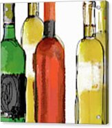 Various Wine Bottles Acrylic Print