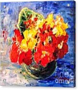 Vase With Nasturtiums Acrylic Print