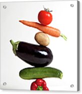 Vegetables Arranged In A Stack Acrylic Print
