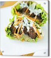 Vegetarian Falafel In Pita Bread Sandwich Acrylic Print