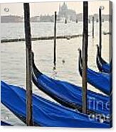 Venetian Lagoon And Moored Gondolas Acrylic Print
