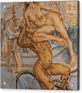 Venus And Adonis Cycling Under Eros Acrylic Print