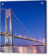 Verrazano Bridge Before Sunrise Acrylic Print