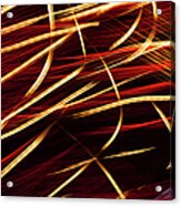 Vibrant Red And Gold Abstract Light Acrylic Print