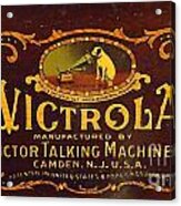 Victor Victrola Label Acrylic Print