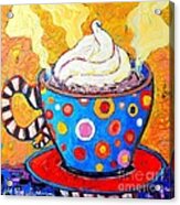 Viennese Cappuccino Whimsical Colorful Coffee Cup Acrylic Print