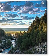 View From Cascade Dam Of The North Fork Of The Payette River Acrylic Print