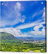 View From The Pali Lookout Acrylic Print