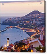 View Over Funchal At Dusk, Madeira Acrylic Print