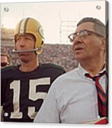 Vince Lombardi With Bart Starr Acrylic Print