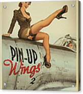 Vintage 1940's Pin Up Girl Acrylic Print