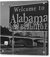 Vintage Alabama Florida Football Sign Acrylic Print