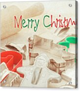 Vintage Christmas Cookie Cutters Acrylic Print
