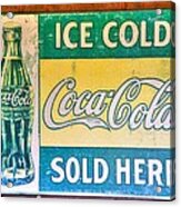 Vintage Coca Cola Sign Acrylic Print