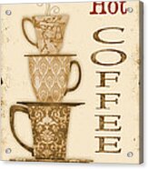 Vintage Hot Coffee Sign Acrylic Print
