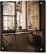 Vintage Interior With A Wooden Framed Window Acrylic Print
