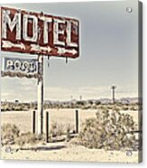 Vintage Motel Pool Sign Acrylic Print