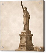 Vintage Statue Of Liberty Acrylic Print