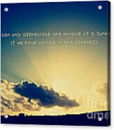 Vintage Style Miracle Of A Sunrise Acrylic Print