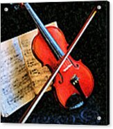 Violin Impression Redux Acrylic Print