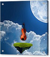 Violin In Heaven Acrylic Print