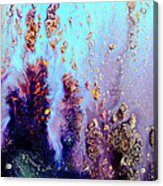Vivid Abstract Art Fluid Painting-coral Reef By Kredart Acrylic Print