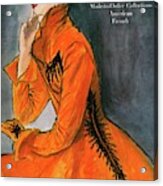 Vogue Cover Featuring A Woman In An Orange Coat Acrylic Print