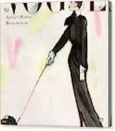 Vogue Cover Featuring A Woman Walking A Dog Acrylic Print