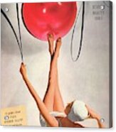 Vogue Cover Illustration Of A Woman Balancing Acrylic Print