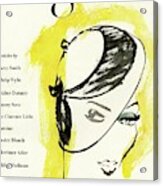 Vogue Cover Illustration Of A Woman's Head Half Acrylic Print