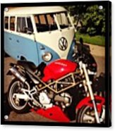 #vw #split #camper #1060 #ducati Acrylic Print