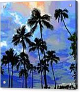 Waikiki Beach Dusk Acrylic Print