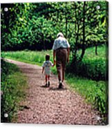 Walking With Grandma Acrylic Print