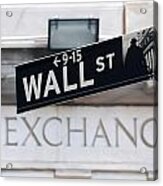 Wall Street New York Stock Exchange Acrylic Print