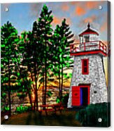 Walton Harbour Lighthouse Acrylic Print