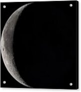 Waning Crescent Moon Acrylic Print