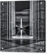 Washington Monument From Lincoln Memorial Ii Acrylic Print